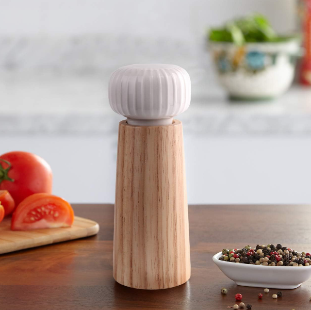 Wood And Ceramic Pepper Grinder Set, Manual Operation - Image 2
