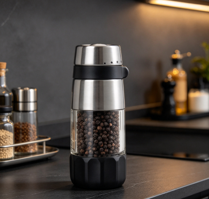 Mess-Free, Manually Operated Kitchen Pepper Grinder - Image 2