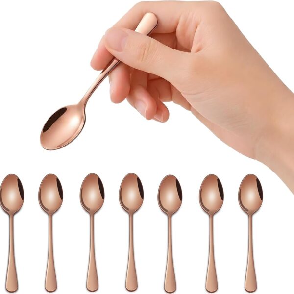 Rose Gold Coffee/Tea Spoon Set (8-Piece), Espresso Spoons