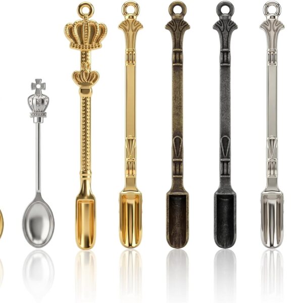 Mini Metal Spoon Set (8-Piece) For Kitchen Spices And Coffee