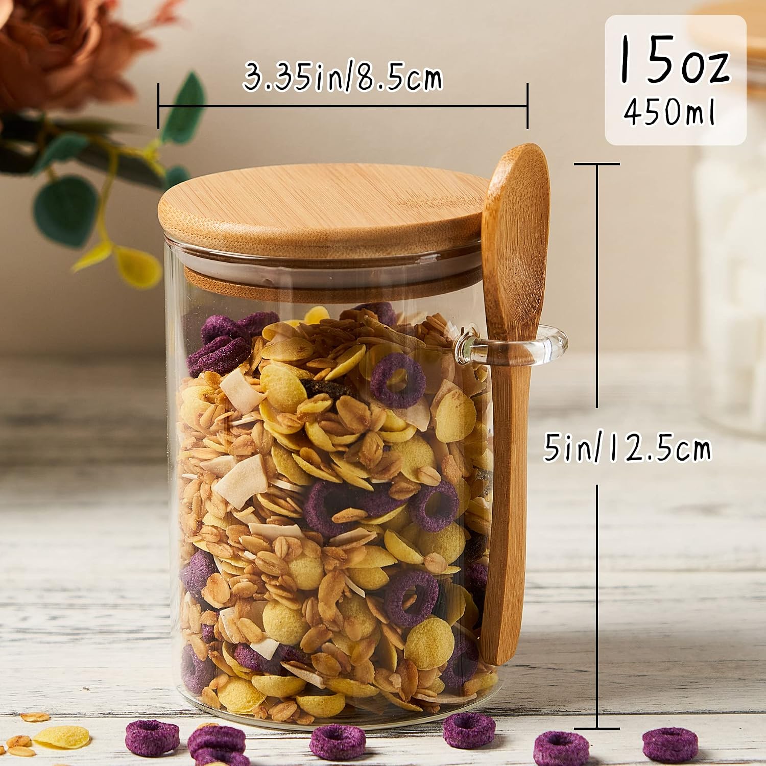 Glass Sugar And Coffee Canisters, 2-Piece Set With Lids - Image 2