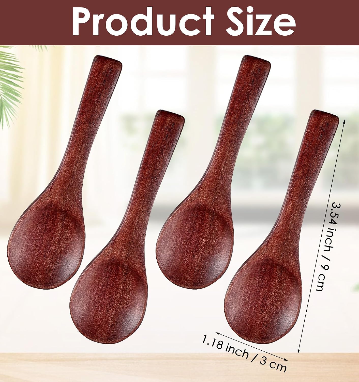 Small Wooden Spoon Set (4-Piece), Handcrafted For Salt, Sugar, And Honey - Image 2