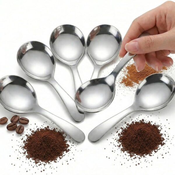 Mini Stainless Steel Seasoning Spoon Set (6-Piece), For Spices, Salt, And Sugar